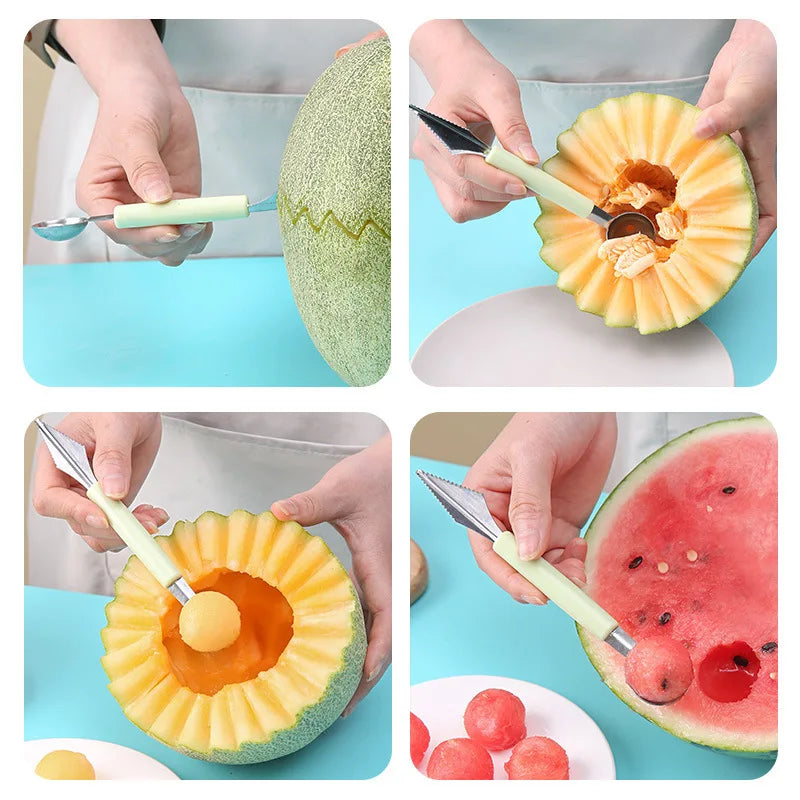 Multi Function Fruit Carving Knife Watermelon Baller